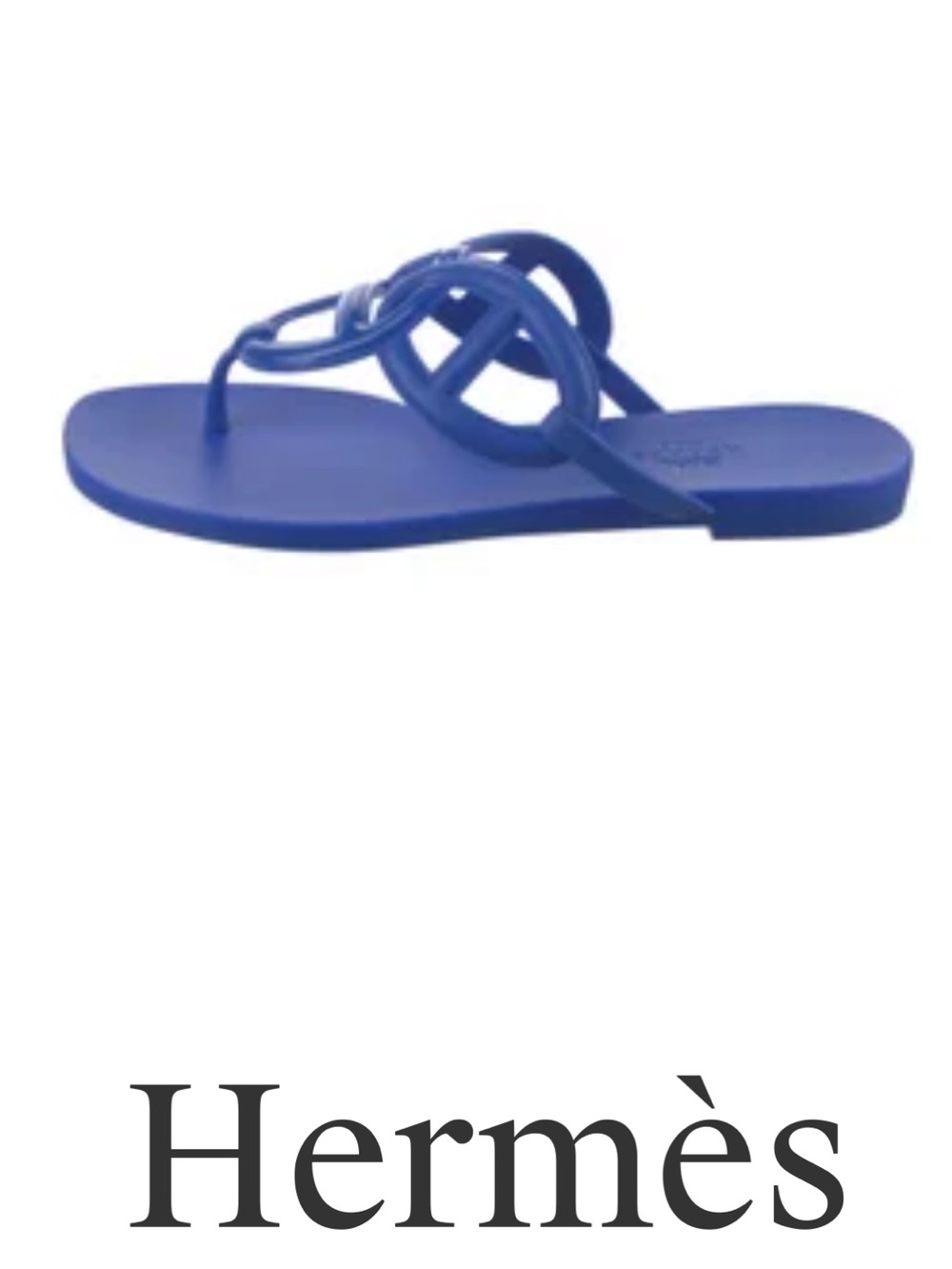 Hermes Blue Plage Jelly Sandals - Women's Slip-On Thong
